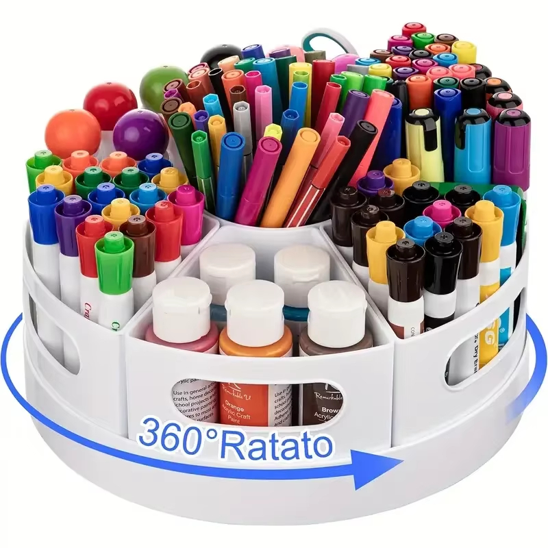 Tech Accessories For Office Desk - 360 ° Organizador de mesa giratório