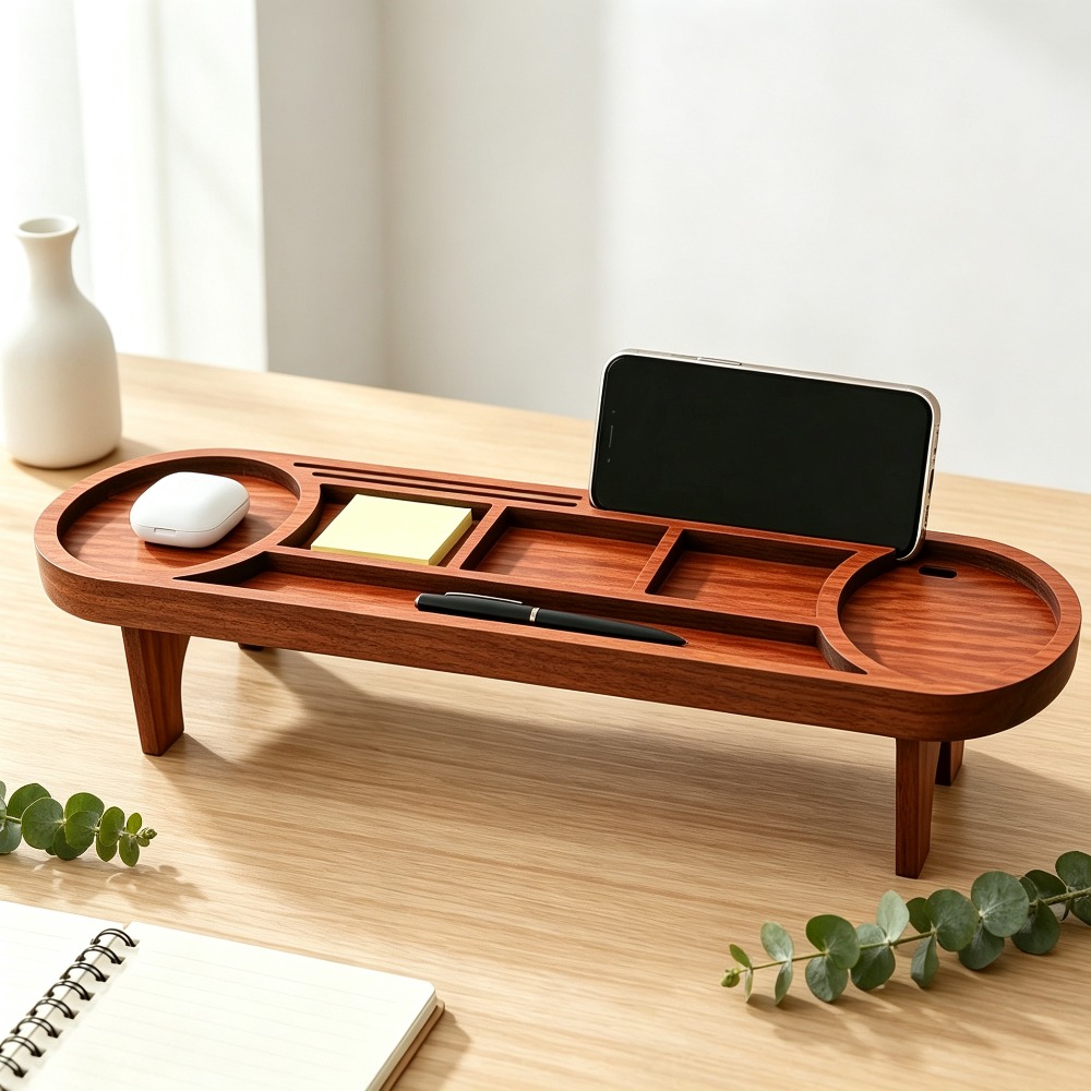 Organizador de Mesa de Madeira - Tech Accessories For Office Desk avaliação e preço