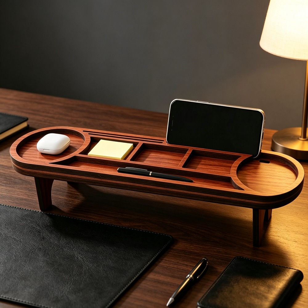 Organizador de Mesa de Madeira - Tech Accessories For Office Desk avaliação e preço